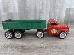 Hubley Mighty-Metal Truck & Dump Trailer, 17” Long