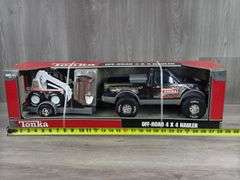 Tonka Off-Road 4x4 Hauler Set, 28” Long, Skid Loader & Tools