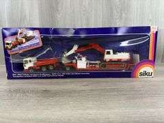MAN Lorry W/Trailer & Menck M500H Excavator, 1/55, Siku