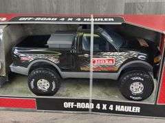 Tonka Off-Road 4x4 Hauler Set, 28” Long, Skid Loader & Tools