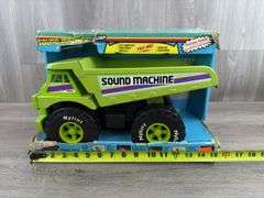 Nylint Sound Machine Dump Truck, 15” Long, Box Is Torn