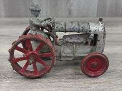 Fordson Cast Iron Tractor W/Driver, 6” Long, Arcade
