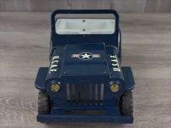 Tonka Jeep U.S.A.F. Truck, 10” Long, Missing Steering Wheel