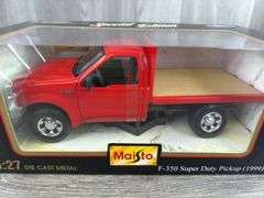 1999 Ford F350 Super Duty Flatbed Truck, 1/27, Maisto