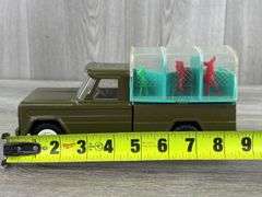 Structo Pickup Truck W/Covered Animal Pen, 9” Long