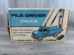 Hubley Mighty-Metal Pile-Driver Truck, 13” Long