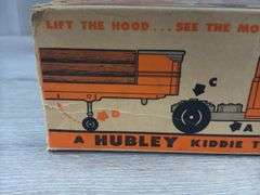Hubley Log Truck, 12 1/2” Long, Original Box-Missing End Flaps