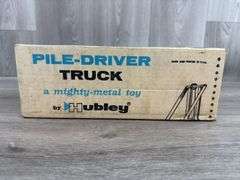 Hubley Mighty-Metal Pile-Driver Truck, 13” Long