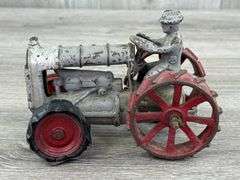 Fordson Cast Iron Tractor W/Driver, 6” Long, Arcade