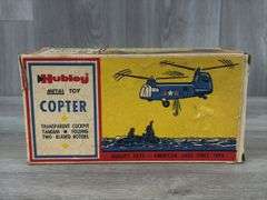 Hubley Metal Toy Copter, Original Box, 9” Long, No. 483
