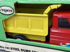 Structo Kom-Pak Dump Truck, 9” Long, Original Box