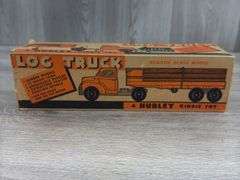 Hubley Log Truck, 12 1/2” Long, Original Box-Missing End Flaps