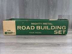 Hubley Mighty-Metal 4 Pc. Road Building Set, Original Box