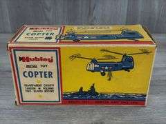 Hubley Metal Toy Copter, Original Box, 9” Long, No. 483