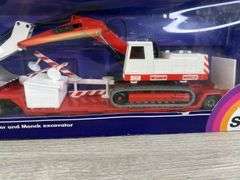 MAN Lorry W/Trailer & Menck M500H Excavator, 1/55, Siku