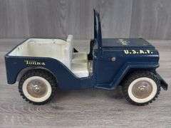 Tonka Jeep U.S.A.F. Truck, 10” Long, Missing Parts