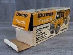 Hubley Mighty Metal Dump Truck, Original Box, 11 1/2” Long