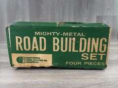 Hubley Mighty-Metal 4 Pc. Road Building Set, Original Box