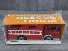 Hubley Mighty-Metal Rescue Fire Truck, 8” Long