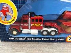 K-134 Peterbilt Fire Spotter Plane Transporter, 11 1/2” Long, Matchbox