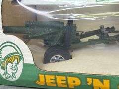 Hubley Mighty-Mite Jeep’N Cannon, Original Box & Plastic Wrap