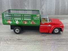 Ford 750 Friction Farm Truck, 10 1/2” Long, Made In Japan