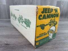 Hubley Mighty-Mite Jeep’N Cannon, Original Box & Plastic Wrap