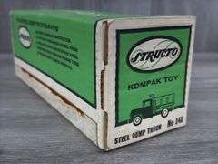 Structo Kom-Pak Dump Truck, 9” Long, Original Box