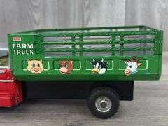 Ford 750 Friction Farm Truck, 10 1/2” Long, Made In Japan
