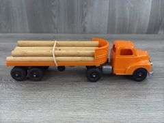 Hubley Log Truck, 12 1/2” Long, Original Box-Missing End Flaps