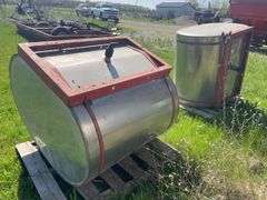 Chem Farm stainless steel saddle tanks