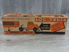 Hubley Log Truck, 12 1/2” Long, Original Box-Missing End Flaps