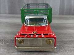 Ford 750 Friction Farm Truck, 10 1/2” Long, Made In Japan