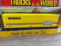 Ford CL-9000 Ryder Truck Rental W/Van, 1/64, Ertl, Trucks & Miniatures Of The World
