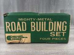 Hubley Mighty-Metal 4 Pc. Road Building Set, Original Box