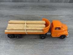 Hubley Log Truck, 12 1/2” Long, Original Box-Missing End Flaps