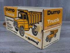 Hubley Mighty Metal Dump Truck, Original Box, 11 1/2” Long