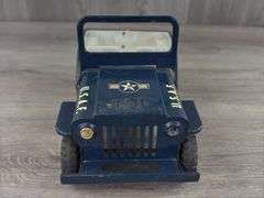 Tonka Jeep U.S.A.F. Truck, 10” Long, Missing Parts