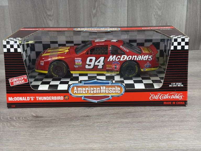 Bill Elliott #94 McDonald’s Thunderbird Stock Car, 1/18, Collector’s Edition, American Muscle, Ertl Collectibles