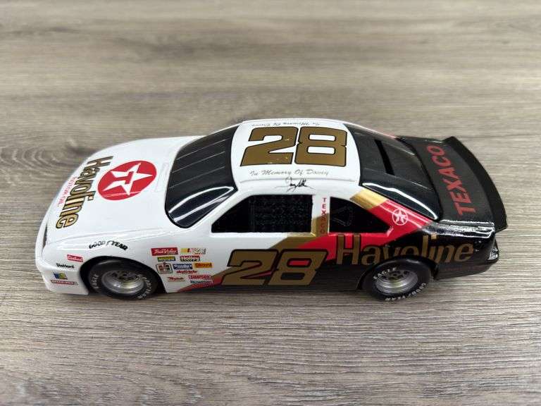 Davey Allison #28 Havoline In Memory Of Davey Stock Car Bank, 1/24, Limited Edition, Racing Champions