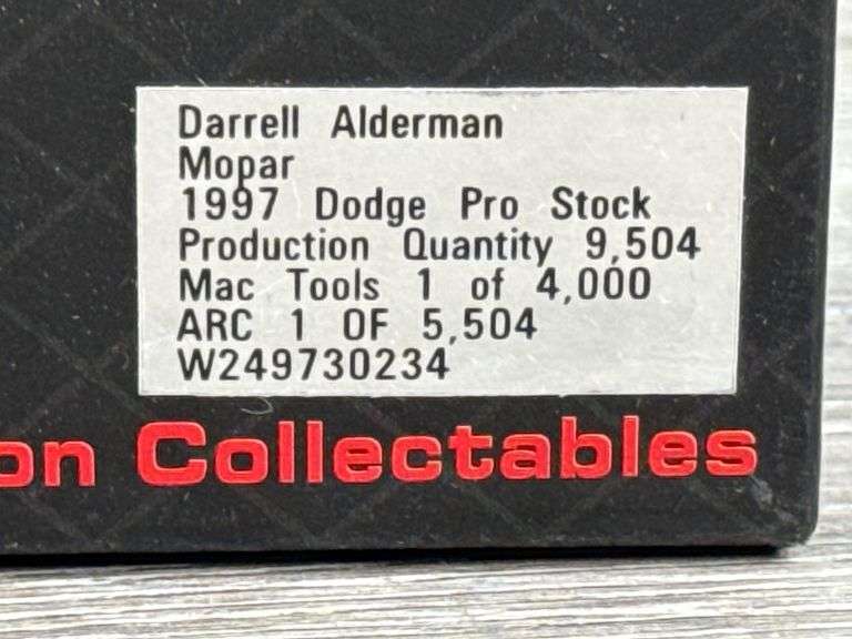 Darrell Alderman Mopar 1997 Dodge Pro Stock, 1/24, Limited Edition, 1 Of 9504, Action