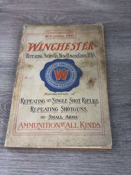 October 1911 Winchester Repeating Arms Co. Catalogue No. 77, Cover Loose At Top