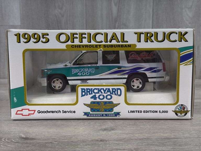 Dale Earnhardt #3 Goodwrench 1995 Official Brickyard 400 Chevrolet Suburban Truck Bank, 1/25, 1 Of 5000, Certificate Of Authenticity, Brookfield Collectors Guild
