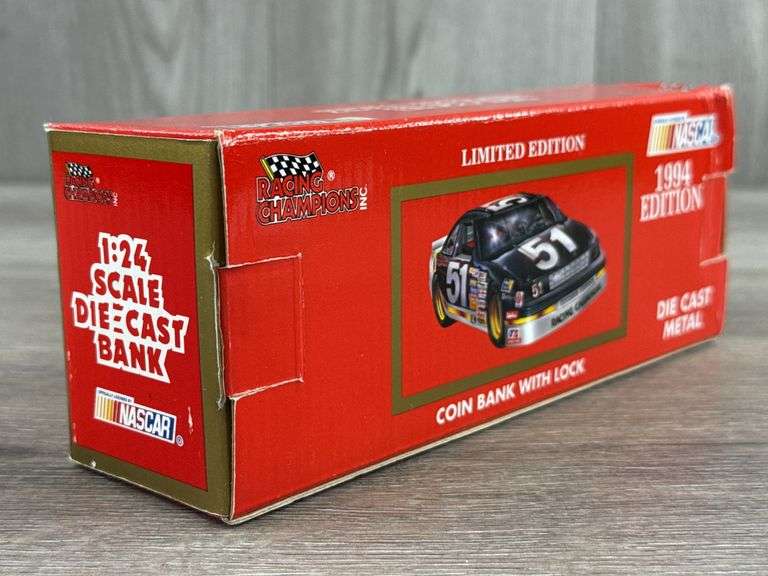 Robert Pressley #54 Manheim Auctions Lumina Stock Car Bank, 1/24, 1994 Limited Edition, 1 Of 2000, Racing Champions