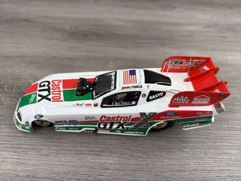 John Force Castrol GTX Retro 2008 Mustang Funny Car, 1/24, Limited Edition, 1 Of 4092, Action