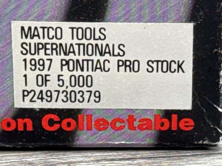 Matco Tools Supernationals 1997 Pontiac Pro Stock, 1/24, Limited Edition, 1 Of 5000, Inaugural Event, Action