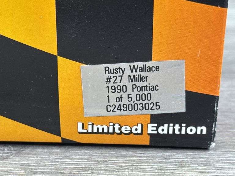 Rusty Wallace #2 Miller Genuine Draft 1990 Pontiac Grand Prix Stock Car, 1/24, Limited Edition, 1 Of 5000, Action Racing Collectables Club Of America