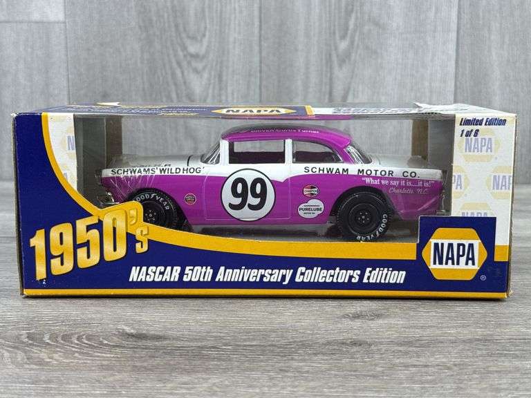 Curtis Turner #99 Schwam Motor Co. 1950’s Chevy Stock Car, 1/24, Limited Edition, 1 Of 6, NAPA, 50th NASCAR Anniversary, Action