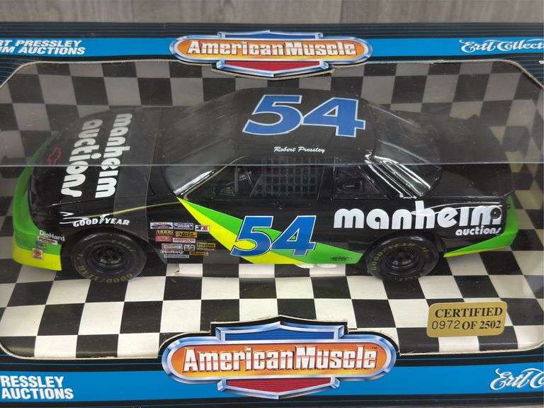 Robert Pressley #54 Manheim Auctions Lumina Stock Car, 1/18, Collector’s Edition, Certified #972/2502, American Muscle, Ertl Collectibles