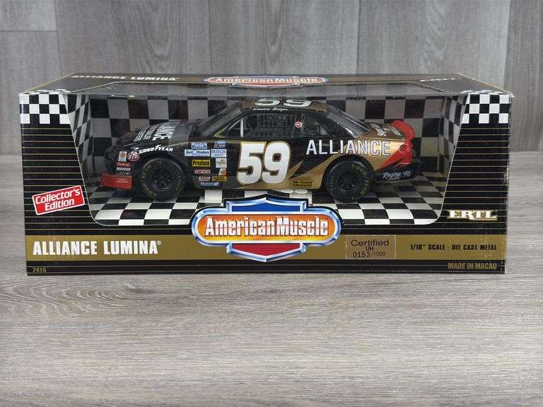 Dennis Setzer #59 Alliance Lumina Stock Car, 1/18, Certified UH #153/1000, Collector’s Edition, American Muscle, Ertl